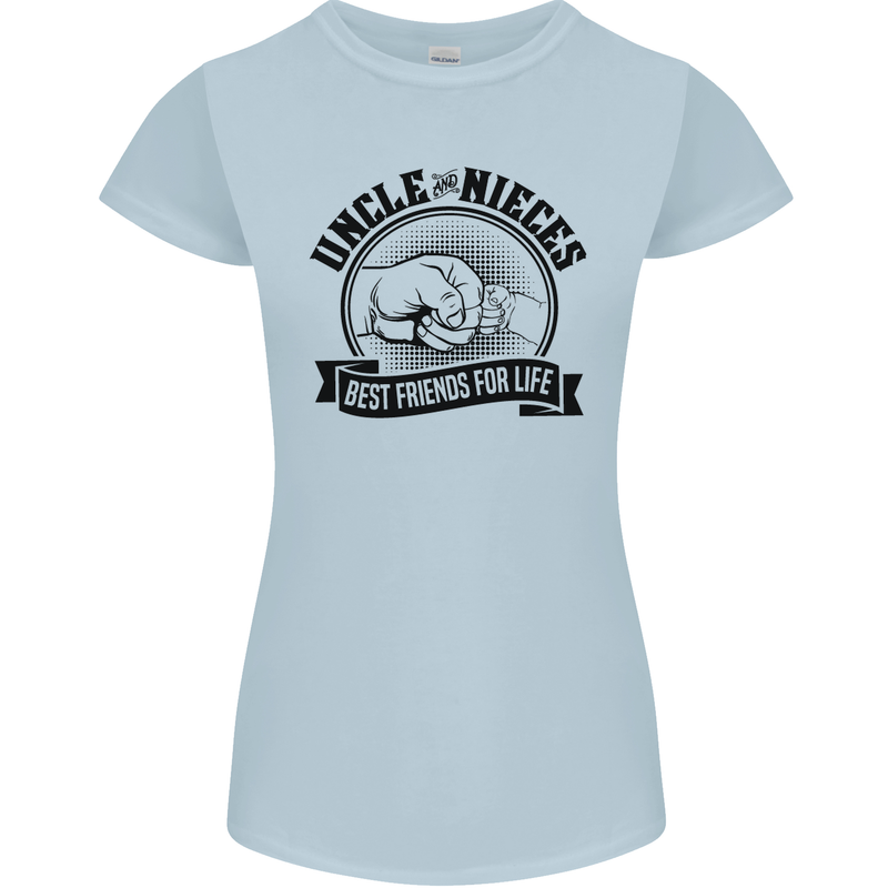 Uncle & Nieces Best Friends Uncle's Day Womens Petite Cut T-Shirt Light Blue