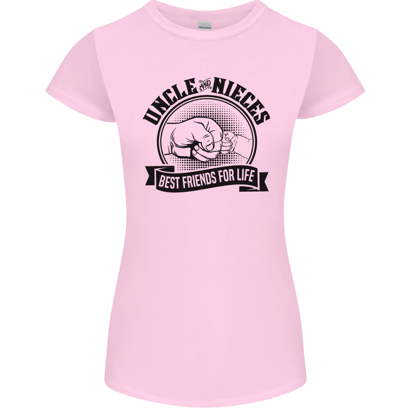 Uncle & Nieces Best Friends Uncle's Day Womens Petite Cut T-Shirt Light Pink