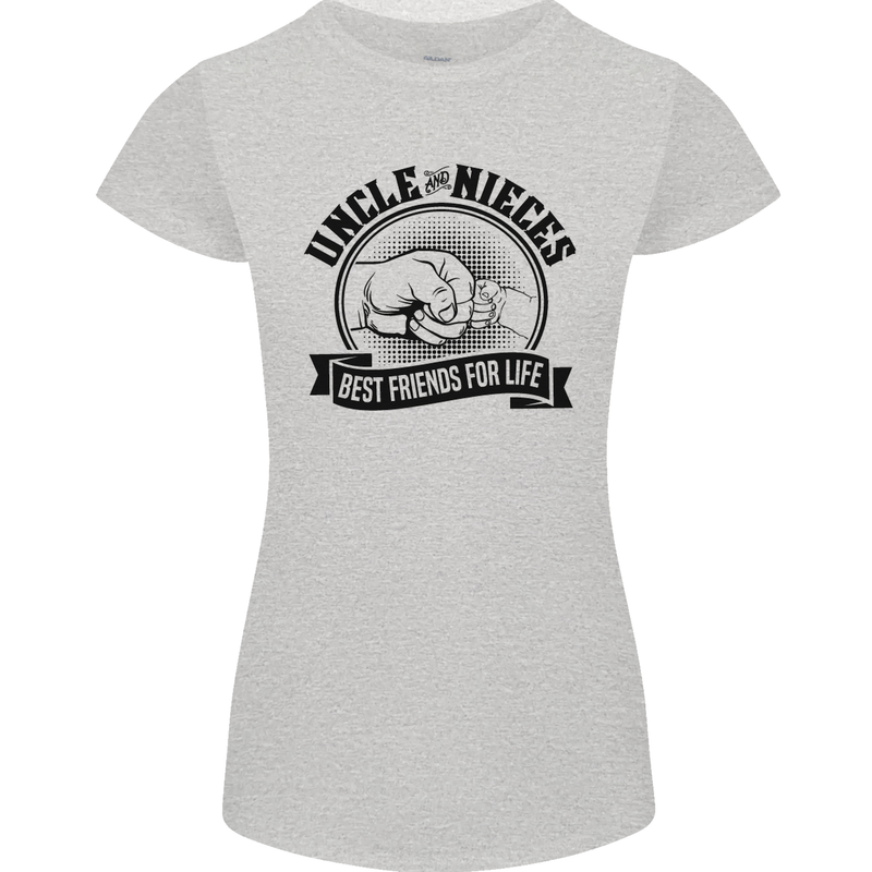 Uncle & Nieces Best Friends Uncle's Day Womens Petite Cut T-Shirt Sports Grey