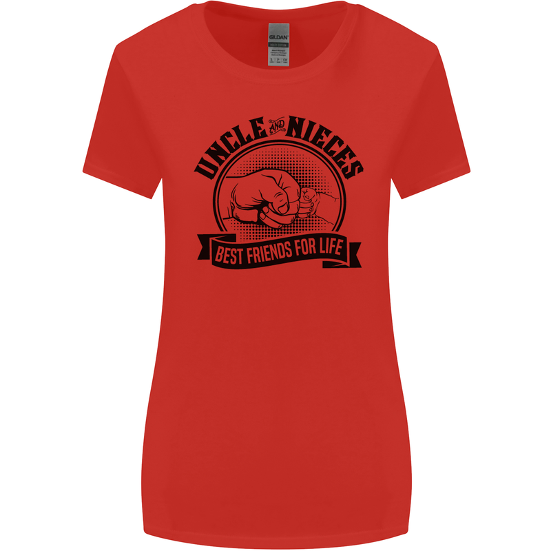 Uncle & Nieces Best Friends Uncle's Day Womens Wider Cut T-Shirt Red