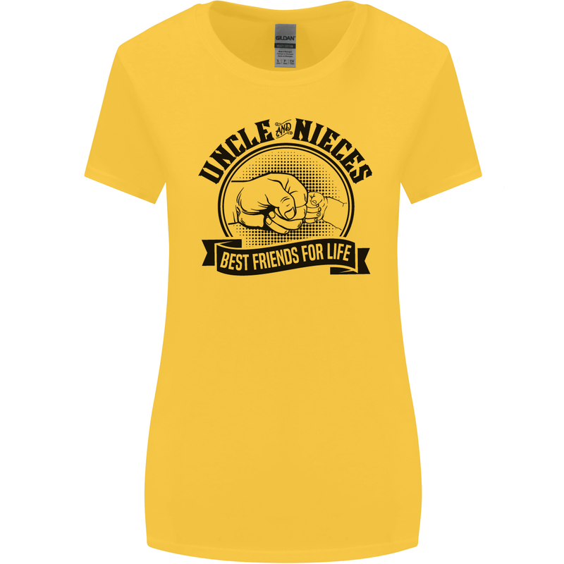 Uncle & Nieces Best Friends Uncle's Day Womens Wider Cut T-Shirt Yellow