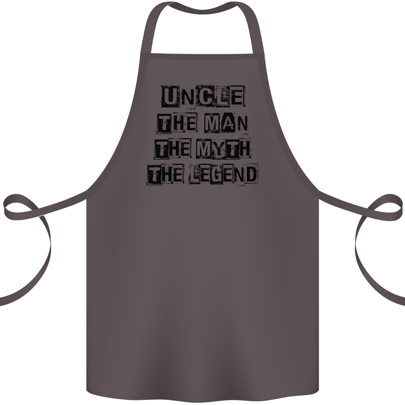 Uncle the Man the Myth the Legend Cotton Apron 100% Organic Dark Grey