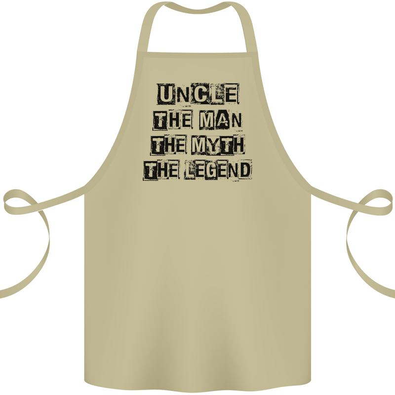Uncle the Man the Myth the Legend Cotton Apron 100% Organic Khaki