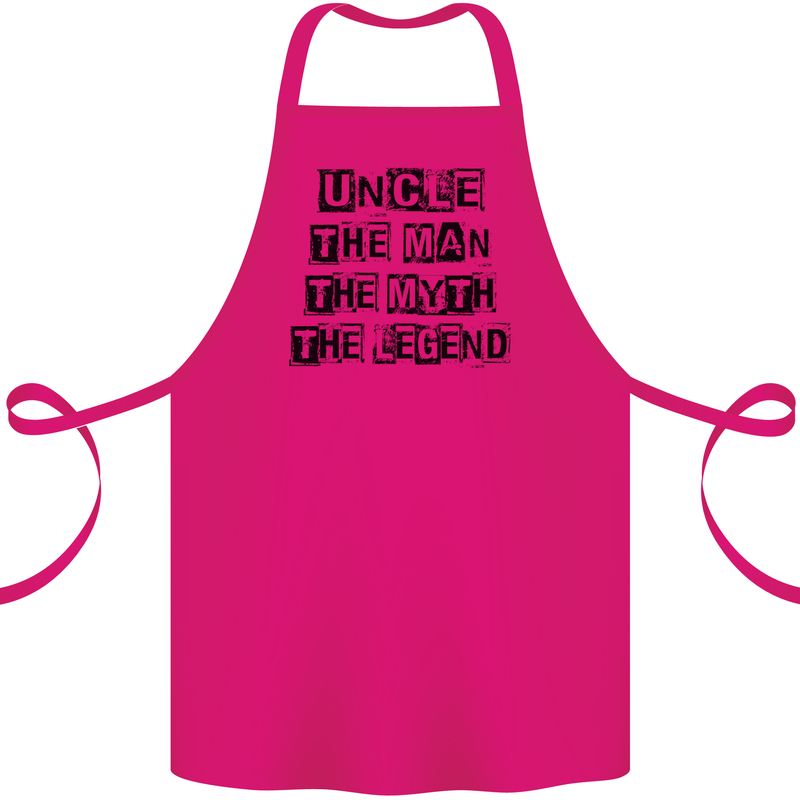 Uncle the Man the Myth the Legend Cotton Apron 100% Organic Pink
