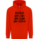Uncle the Man the Myth the Legend Mens 80% Cotton Hoodie Bright Red