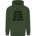 Uncle the Man the Myth the Legend Mens 80% Cotton Hoodie Forest Green