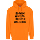 Uncle the Man the Myth the Legend Mens 80% Cotton Hoodie Orange