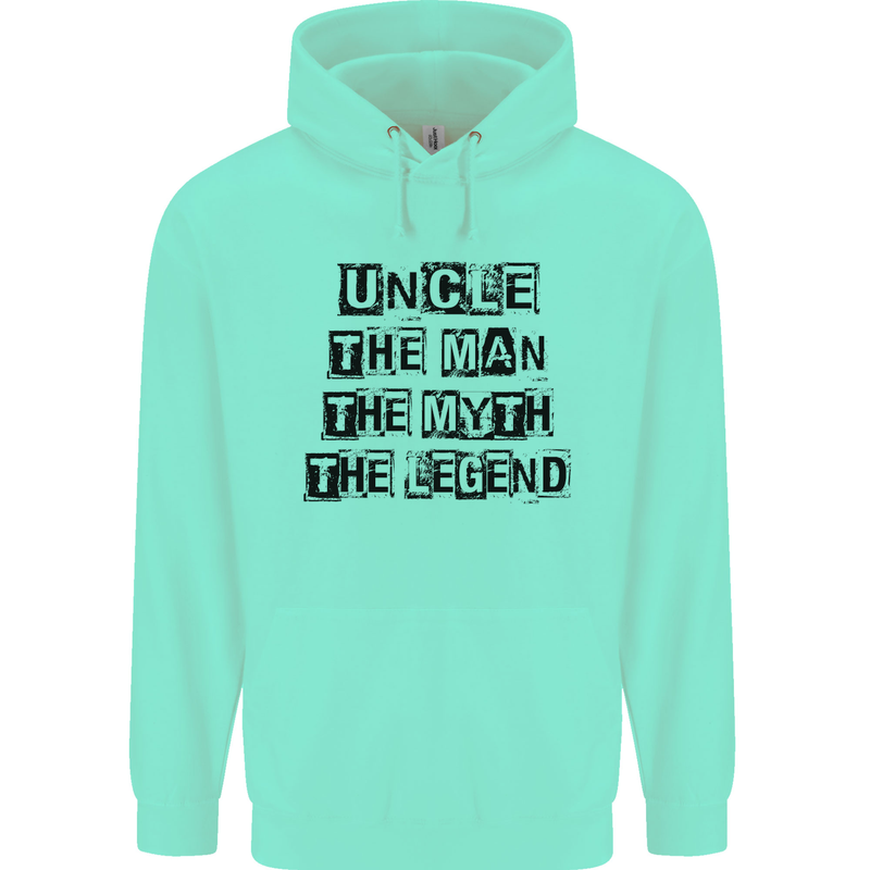 Uncle the Man the Myth the Legend Mens 80% Cotton Hoodie Peppermint