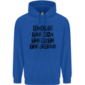 Uncle the Man the Myth the Legend Mens 80% Cotton Hoodie Royal Blue