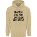 Uncle the Man the Myth the Legend Mens 80% Cotton Hoodie Sand