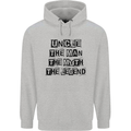 Uncle the Man the Myth the Legend Mens 80% Cotton Hoodie Sports Grey