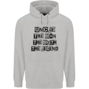 Uncle the Man the Myth the Legend Mens 80% Cotton Hoodie Sports Grey