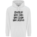 Uncle the Man the Myth the Legend Mens 80% Cotton Hoodie White