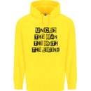 Uncle the Man the Myth the Legend Mens 80% Cotton Hoodie Yellow