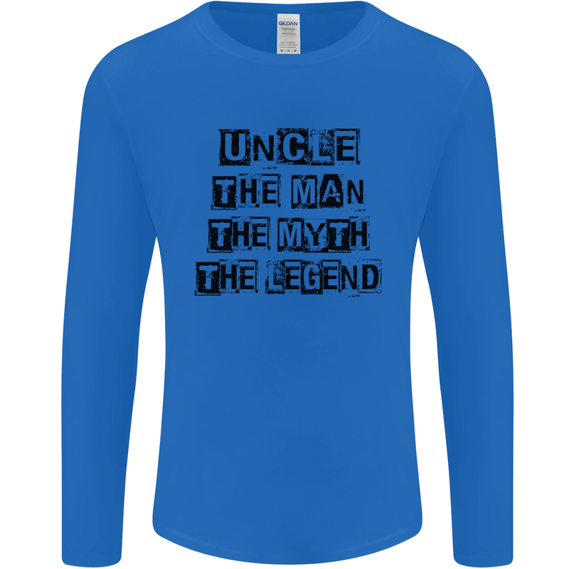 Uncle the Man the Myth the Legend Mens Long Sleeve T-Shirt Royal Blue