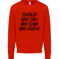 Uncle the Man the Myth the Legend Mens Sweatshirt Jumper Bright Red