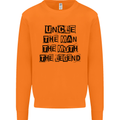 Uncle the Man the Myth the Legend Mens Sweatshirt Jumper Orange