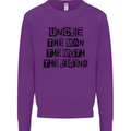 Uncle the Man the Myth the Legend Mens Sweatshirt Jumper Purple