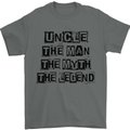 Uncle the Man the Myth the Legend Mens T-Shirt Cotton Gildan Charcoal