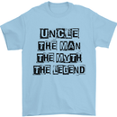 Uncle the Man the Myth the Legend Mens T-Shirt Cotton Gildan Light Blue