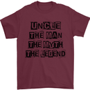 Uncle the Man the Myth the Legend Mens T-Shirt Cotton Gildan Maroon