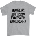 Uncle the Man the Myth the Legend Mens T-Shirt Cotton Gildan Sports Grey