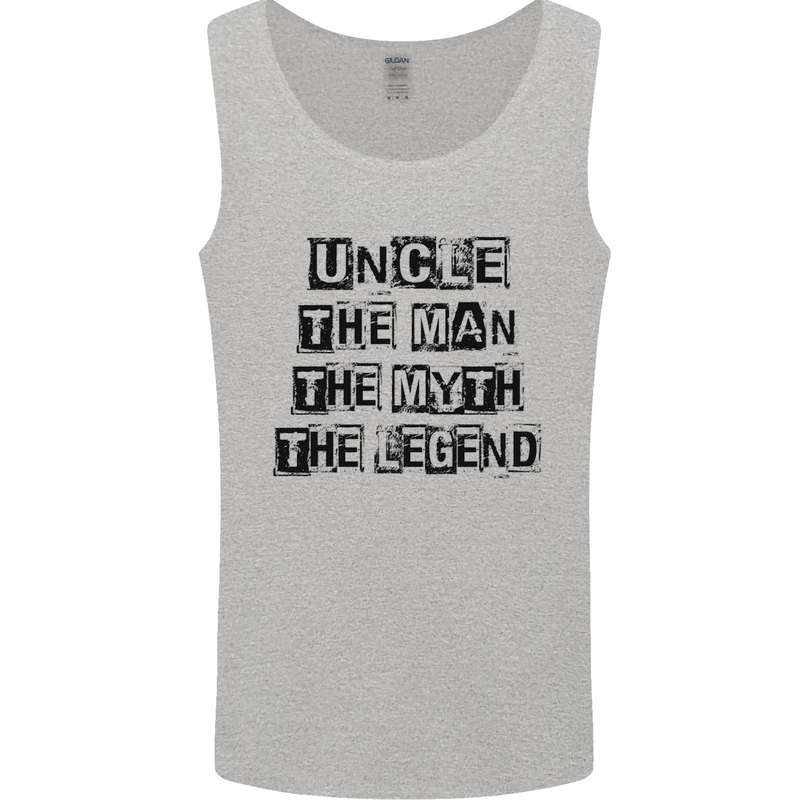 Uncle the Man the Myth the Legend Mens Vest Tank Top Sports Grey