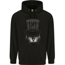 Under My Hat Funny Cat Bird Cage Mens Hoodie Black