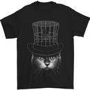 Under My Hat Funny Cat Bird Cage Mens T-Shirt Cotton Gildan Black