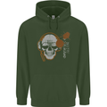Underground DJ Skull DJing Music Childrens Kids Hoodie Forest Green