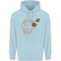 Underground DJ Skull DJing Music Childrens Kids Hoodie Light Blue