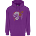 Underground DJ Skull DJing Music Childrens Kids Hoodie Purple