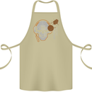 Underground DJ Skull DJing Music Cotton Apron 100% Organic Khaki