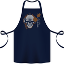 Underground DJ Skull DJing Music Cotton Apron 100% Organic Navy Blue