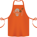 Underground DJ Skull DJing Music Cotton Apron 100% Organic Orange