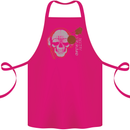 Underground DJ Skull DJing Music Cotton Apron 100% Organic Pink