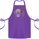 Underground DJ Skull DJing Music Cotton Apron 100% Organic Purple