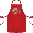 Underground DJ Skull DJing Music Cotton Apron 100% Organic Red