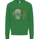 Underground DJ Skull DJing Music Kids Sweatshirt Jumper Irish Green