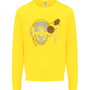 Underground DJ Skull DJing Music Kids Sweatshirt Jumper Yellow