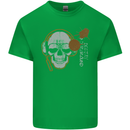 Underground DJ Skull DJing Music Kids T-Shirt Childrens Irish Green