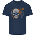 Underground DJ Skull DJing Music Kids T-Shirt Childrens Navy Blue