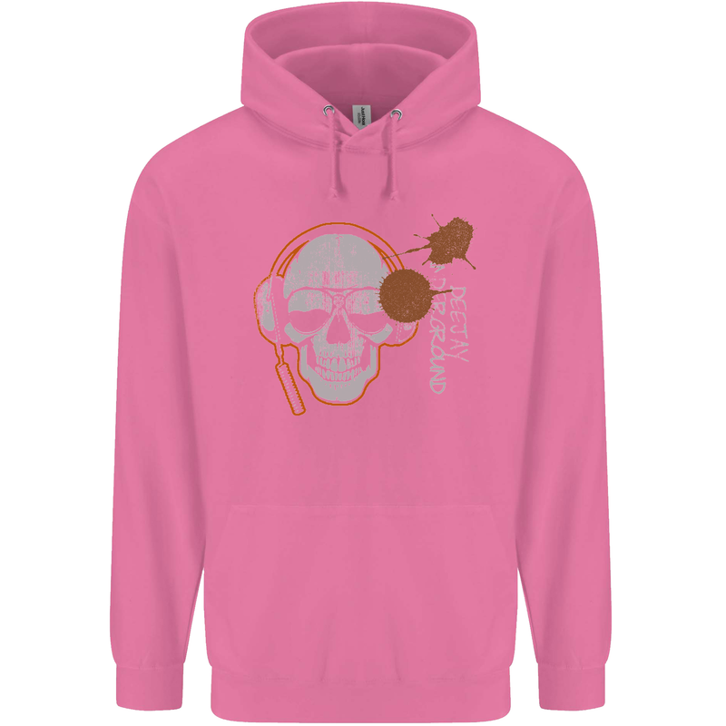 Underground DJ Skull DJing Music Mens 80% Cotton Hoodie Azelea