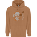 Underground DJ Skull DJing Music Mens 80% Cotton Hoodie Caramel Latte