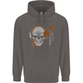 Underground DJ Skull DJing Music Mens 80% Cotton Hoodie Charcoal