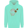 Underground DJ Skull DJing Music Mens 80% Cotton Hoodie Peppermint