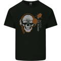 Underground DJ Skull DJing Music Mens Cotton T-Shirt Tee Top Black
