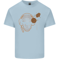 Underground DJ Skull DJing Music Mens Cotton T-Shirt Tee Top Light Blue