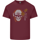 Underground DJ Skull DJing Music Mens Cotton T-Shirt Tee Top Maroon