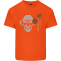 Underground DJ Skull DJing Music Mens Cotton T-Shirt Tee Top Orange